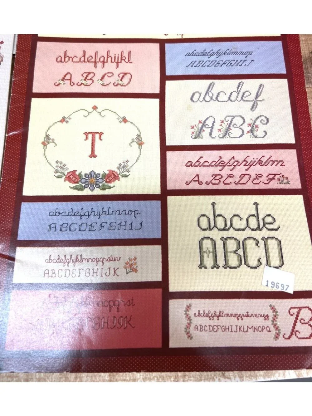Cross Stitch Pattern Lot Of 4  50 Designs Floral Monograms & Alphabet Styles